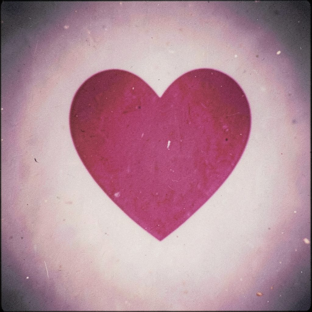 A small dish of dried botanical petals in plum and rose tones on a dark countertop, an analog film photograph with visible grain.